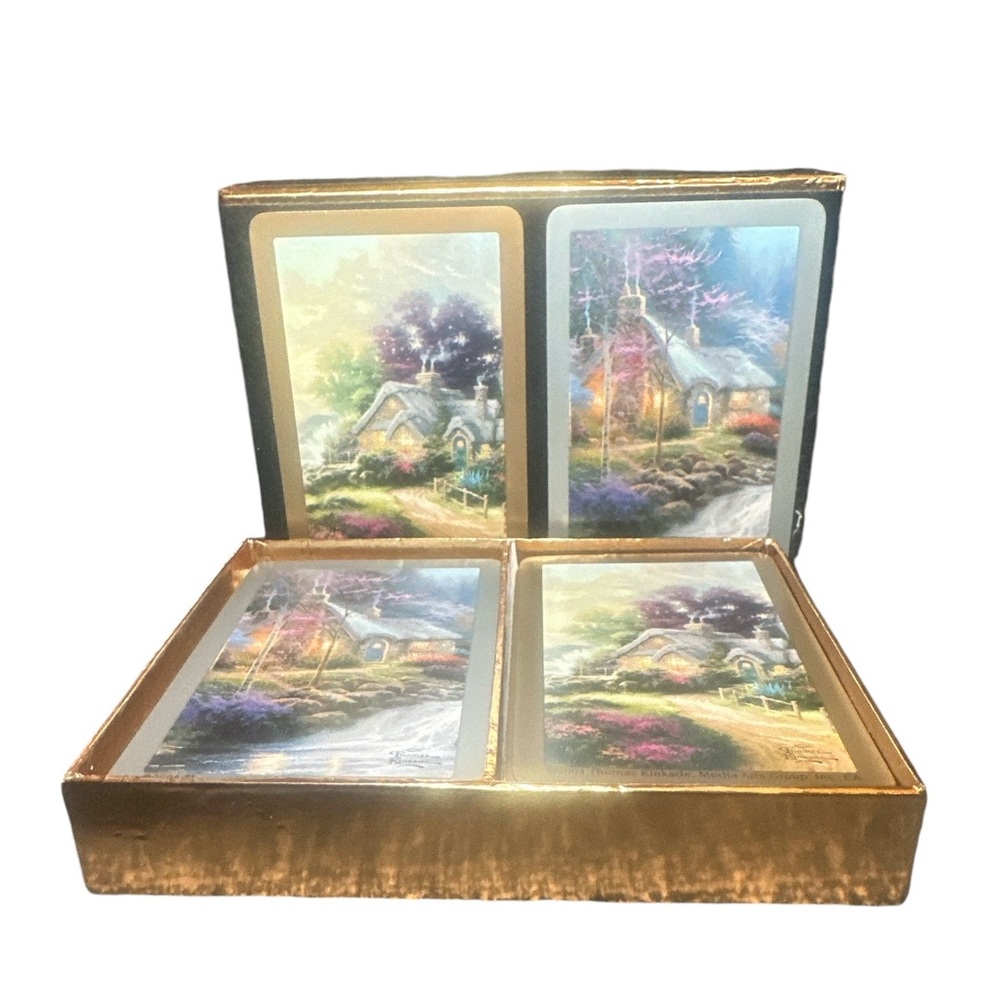 Playing Cards Congress Double Deck Complete with Jokers Thomas Kinkade 2004